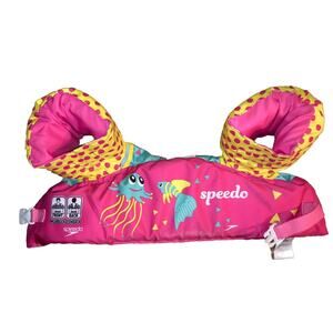 SPEEDO LIFE JACKET VEST FLOATY KIDS 30-50LBS -JELLYFISH & FISH Coast guard app’d